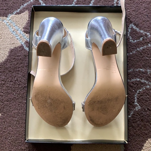 Silver Rhinestone Embossed Heels - Picture 6 of 10